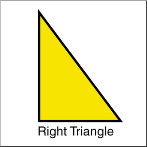 Clip Art: Shapes: Triangle: Right Color Labeled