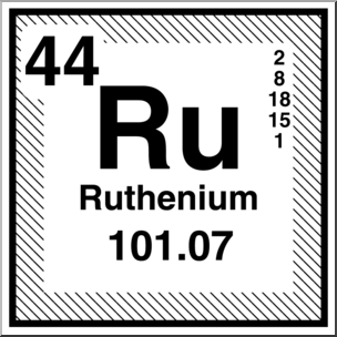 Clip Art: Elements: Ruthenium B&W