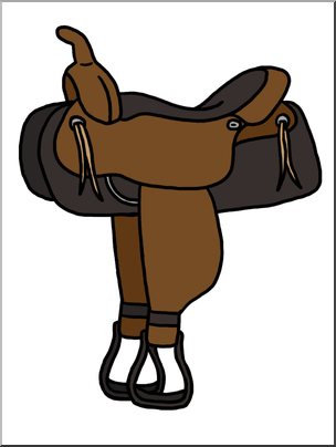 Clip Art: Western Theme: Saddle Color – Abcteach