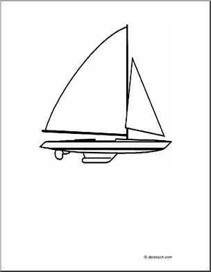 Coloring Page: Sailboat