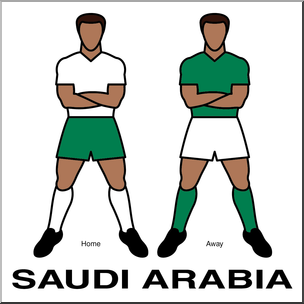 Clip Art: Men’s Uniforms: Saudi Arabia Color