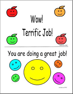 Notecard: Terrific Job/Great Job