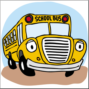 Clip Art: School Bus 1 Color