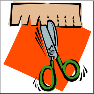 Clip Art: Scissors: Cutting Snip Color