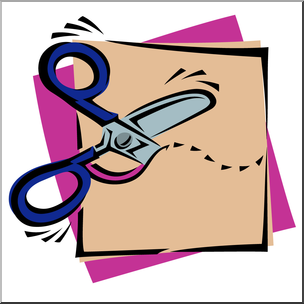 Clip Art: Scissors: Cutting Wavy Color – Abcteach