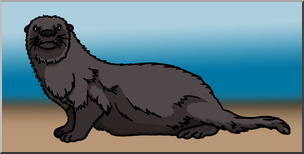 Clip Art: Sea Otter Color 1