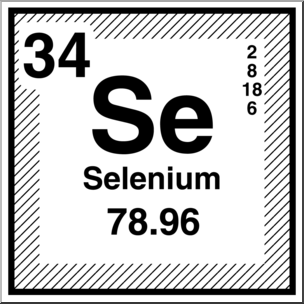 Clip Art: Elements: Selenium B&W