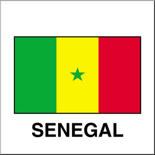Clip Art: Flags: Senegal Color