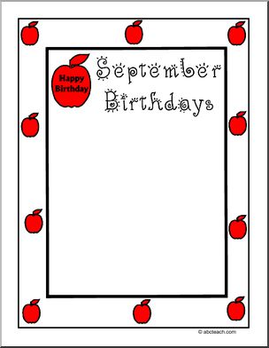 Border Paper: September Birthdays