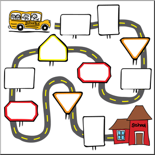 Clip Art: Sequence Pathway 01 Color