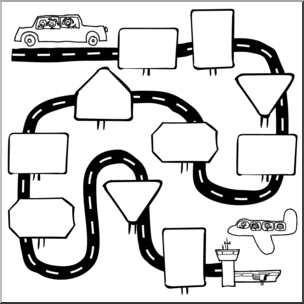 Clip Art: Sequence Pathway 02 B&W – Abcteach