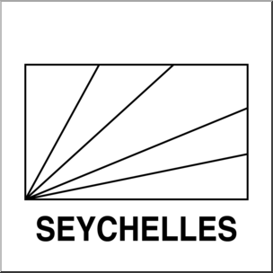 Clip Art: Flags: Seychelles B&W