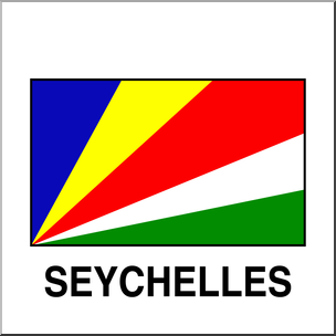 Clip Art: Flags: Seychelles Color