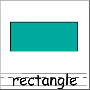 Clip Art: Shapes: Rectangle Color Labeled – Abcteach