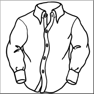 Clip Art: Shirt 2 B&W – Abcteach