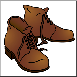 Clip Art: Old Shoes Color