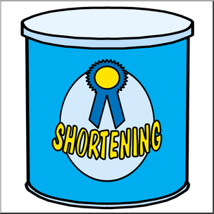 Clip Art: Food Containers: Shortening Can Color