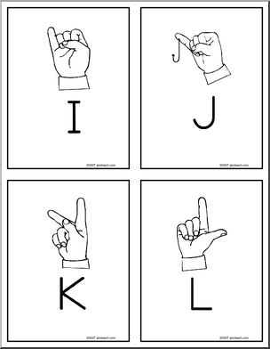 Flashcard: Sign Language (I-L) – Abcteach