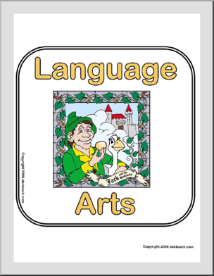 Language Arts Center Sign