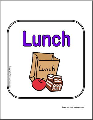 Center Sign: Lunch Abcteach