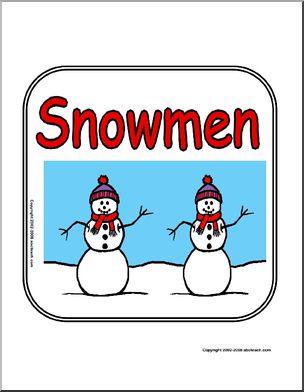 Sign: Snowmen
