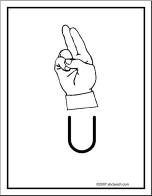 Poster: ASL Letter U