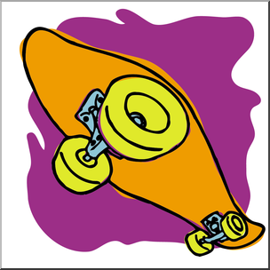 Clip Art: Skateboard Color