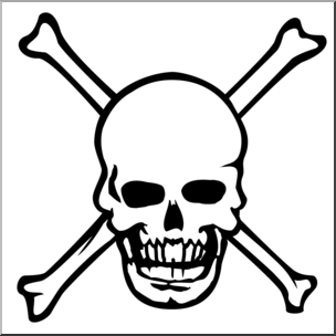 Clip Art: Poison Symbol 3 B&W – Abcteach