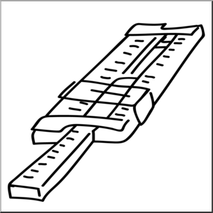 Clip Art: Slide Rule B&W – Abcteach