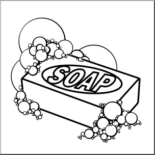 Clip Art: Soap B&W