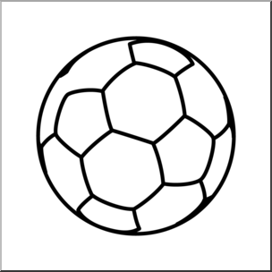 Clip Art: World Cup Center: Soccer Ball B&W