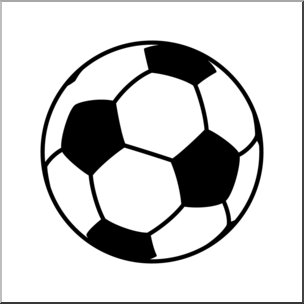 Clip Art: Soccer Ball B&W