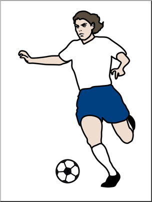 Clip Art: Soccer Player 01 Color