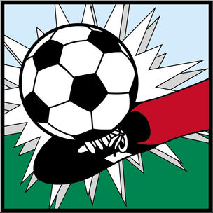 Clip Art: Sports Icon: Soccer Color