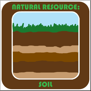 Clip Art: Natural Resources: Soil Color Labeled