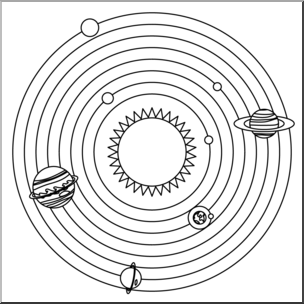Clip Art: Solar System B&W