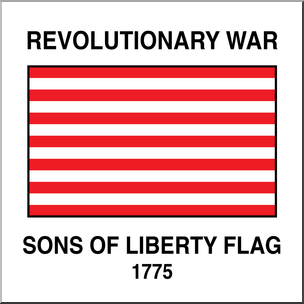 Clip Art: Flags: Revolutionary War Sons of Liberty Flag Color