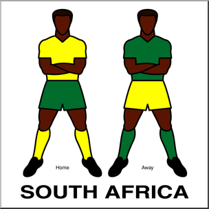 Clip Art: Men’s Uniforms: South Africa Color