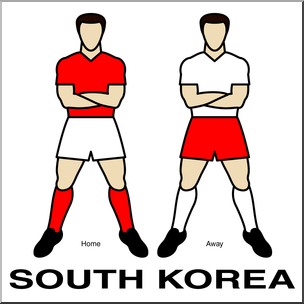 Clip Art: Men’s Uniforms: South Korea Color