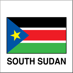 Clip Art: Flags: South Sudan Color