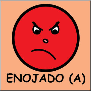 Clip Art: Spanish: Angry Color