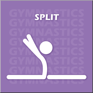 Clip Art: Gymnastics: Split Color