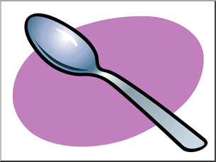 Clip Art: Basic Words: Spoon Color Unlabeled