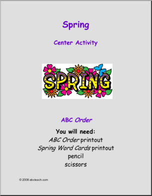 Learning Center: Spring – ABC order
