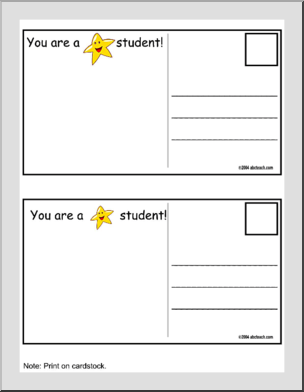 Postcard: You are a star student!