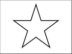 Clip Art: Shapes: Star B&W Unlabeled – Abcteach