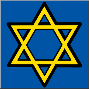 Clip Art: Hanukkah: Star of David Color