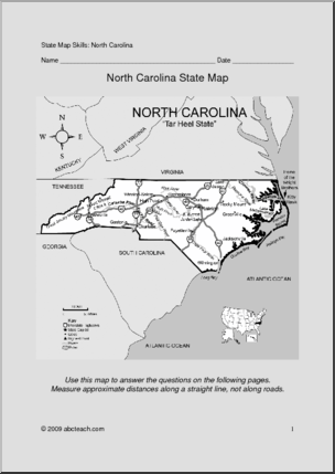 Map Skills: North Carolina (with map)