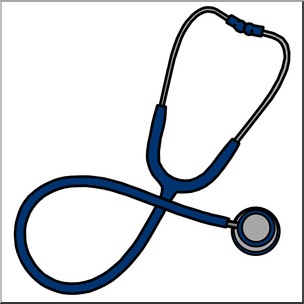 Clip Art: Medicine & Medical Technology: Stethoscope Color – Abcteach