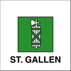 Clip Art: Flags: St. Gallen Color